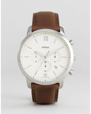 Fossil FS5380 Neutra - Montre chronographe à bracelet en cuir - Marron
