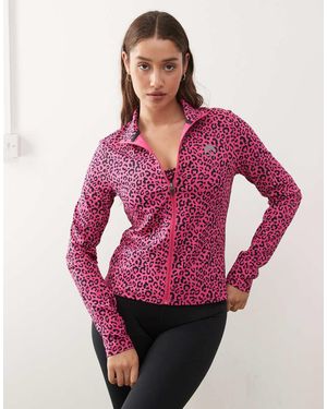 OOSC Chaqueta Corta Con Cremallera Y Estampado De Leopardo Infinite De - Morado
