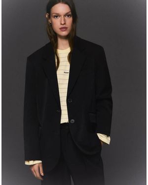 Bershka Oversize Blazer - Black