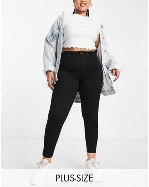 Don't Think Twice Dtt plus – jo – jeans mit mittelhohem bund und engem schnitt - Schwarz