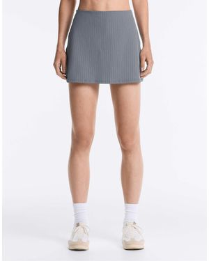 Oysho – evermove – gestreifter, kurzer rock - Blau