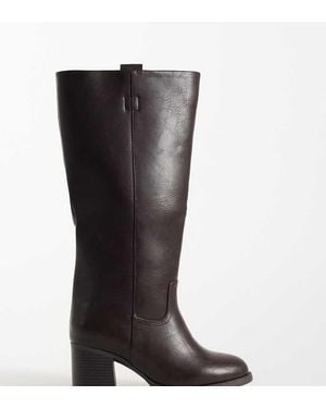 SEQWL Wide Fit Byron Pull-on Knee Boots - Black