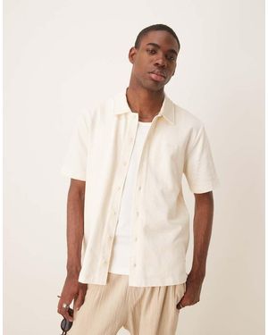 GANT Regular Fit Classic Oxford Short Sleeve Shirt - Natural