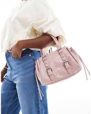 ASOS Bolso Rosa Estilo Bolera Con Dos Hebillas De