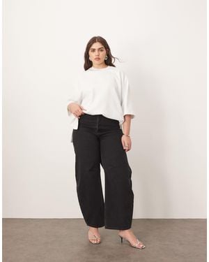 ARRANGE Curve Sydney Denim Barrel Leg Jeans - White