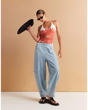 ASOS Zachte Harem Jeans - Blauw