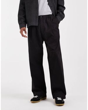 Jack & Jones Pleated Front Wide Leg Trouser - Black