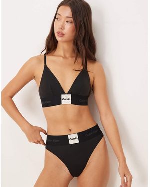 Calvin Klein Modern Logo Patch Bikini Briefs - Black