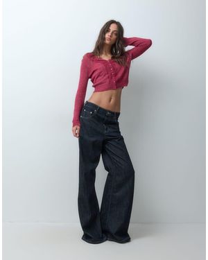 Miss Selfridge Vest Van Wol En Mohair Met Kanten Afwerking - Roze