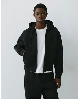 Pull&Bear Kapuzenjacke mit reißverschluss - Schwarz
