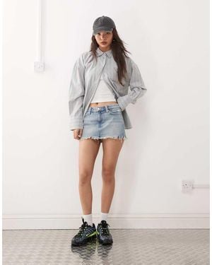 Weekday Denim Mini Skirt - Grey