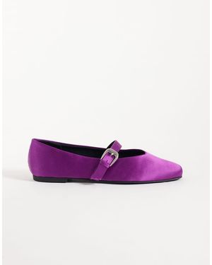 ASOS Leah Mary Jane Ballerina's - Paars