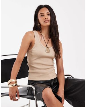 ASOS – geripptes trägertop - Mehrfarbig
