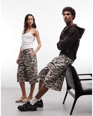 Collusion Baggy Longline Jort - Multicolour