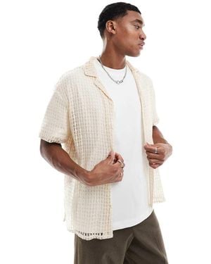 Another Influence Lace Revere Collar Shirt - White