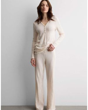 Intimissimi Sweet Pointelle Full-Length Pyjamas - Natural