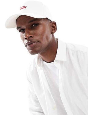 Levi's Gorra De Béisbol Blanca Con Logo De Ala De Murciélago Flexfit De - Blanco
