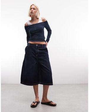 Collusion Short Met Lange Pasvorm - Blauw