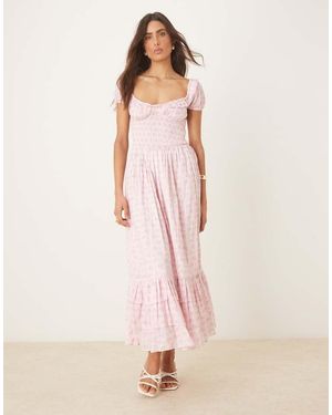 Amy Jane London Adeline Sweetheart Maxi Dress - Pink