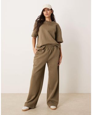 ASOS Co-Ord Wide Leg Jogger - Natural