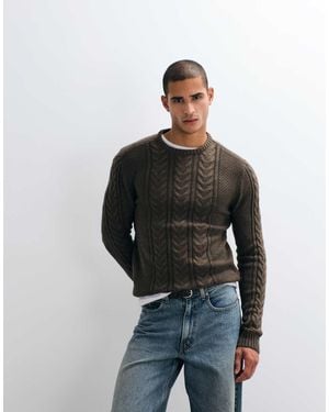 Blend Cable Knit Jumper - White