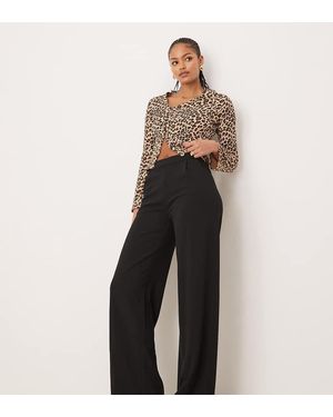 JDY Tall Pantaloni Sartoriali Neri A Fondo Ampio - Bianco