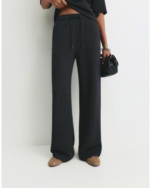 Pull&Bear Wide-leg Joggers - Black