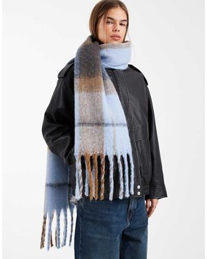 Pieces Super Soft Long Tassle Scarf - Blue