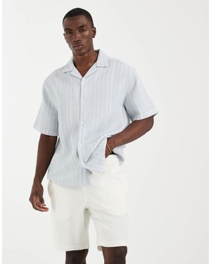 Mango Cotton Rich Textured Knit Shorts - White