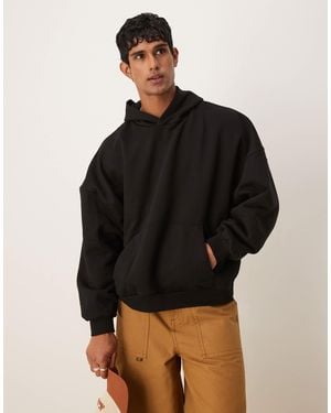 ASOS Premium Heavyweight Oversized Hoodie 400Gsm - Black