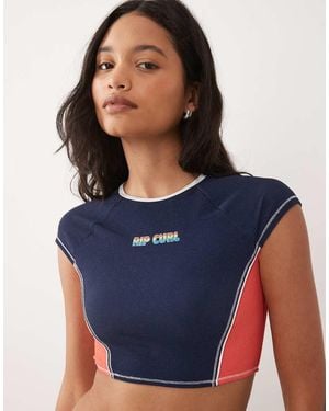 Rip Curl Rip Curl Colourblock Crop Bikini Top - Blue
