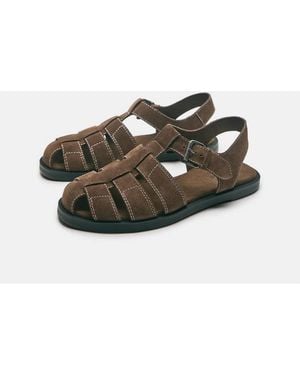 Pull&Bear Fisherman Sandals - Brown
