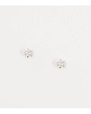 Kingsley Ryan Plate 5mm Gemset Round Studs - Natural
