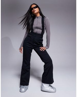 ASOS 4505 Ski & Snow 4505 Petite Ski Soft Shell Water Repellent Kick Flare Ski Pants - Blue