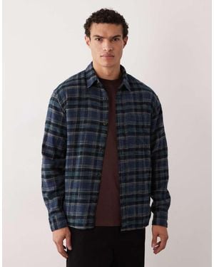 Abercrombie & Fitch Long Sleeve Flannel Shirt - Blue