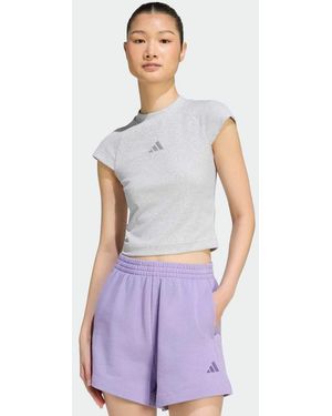 adidas Originals Adidas Kit Small Logo Rib T-shirt - White
