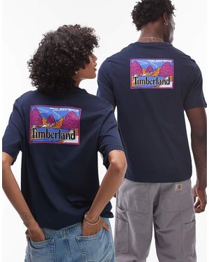 Timberland Lake View Backprint Oversized T-shirt - Blue