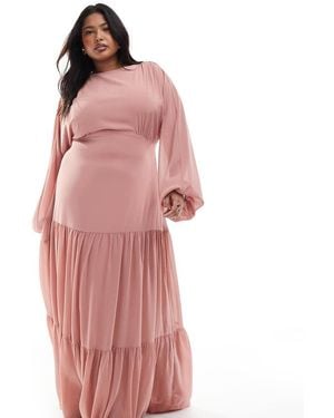 Tfnc Plus Vestito Lungo Da Damigella - Rosa