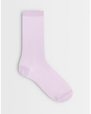 ARKET Cotton Rib Socks - Pink