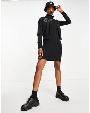 Fred Perry X amy winehouse – harrington-jacke mit passe im vichy-karo-design - Schwarz