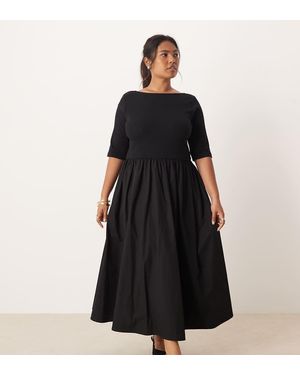 Nobody's Child Penni Scoop Back Midi Dress - Black