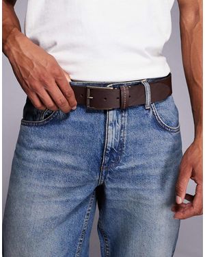 River Island – legerer ledergürtel - Blau