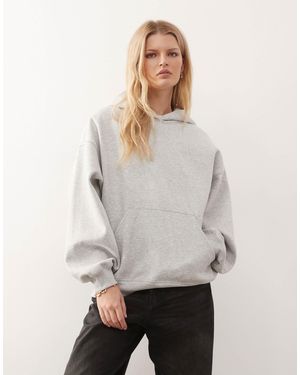 Weekday Oversized Heavyweight Jersey Hoodie - Grey