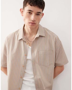 Reclaimed Vintage Boxy Cropped Shirt - Natural