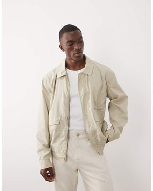ASOS Oversized Bomber Jacket - Natural