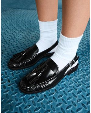 Bershka Tassel Loafer Mules - Blue