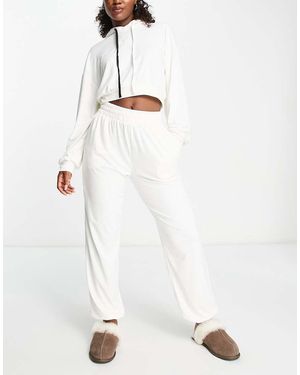 Il Sarto Lounge Cropped Hoodie And Jogger Set - White