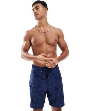 Speedo Swim Shorts Lookout Print 18' Board Shorts - Blue