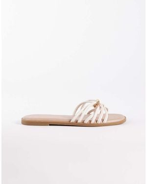 New Look Multistrap Metal Detail Sandal - White