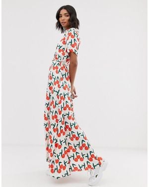 FABIENNE CHAPOT Mia Maxi Dress In Peach Print - Multicolour